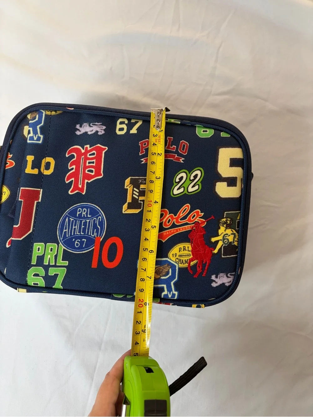 Polo by Ralph Lauren Navy Lunch Box Tote Multicolor Insulated Patch Graphics
